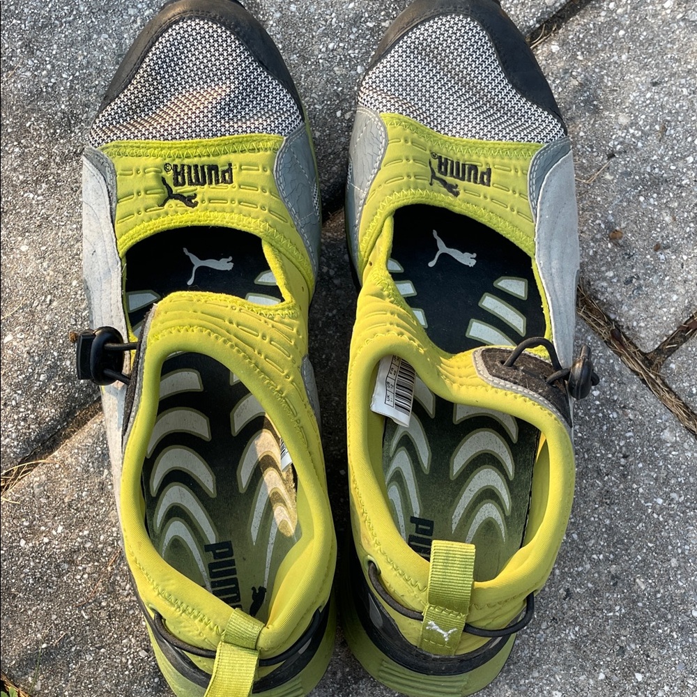 Puma Vibrant Green and Gray Water Shoes